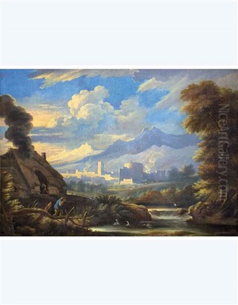 Paesaggio Con Figure Oil Painting by Pieter Mulier the Elder