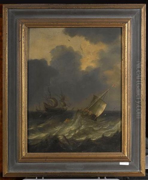 Schiffe Auf Hoher See Oil Painting by Pieter Mulier the Elder