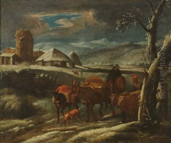 Paesaggio Con Armenti Oil Painting by Pieter Mulier the Younger