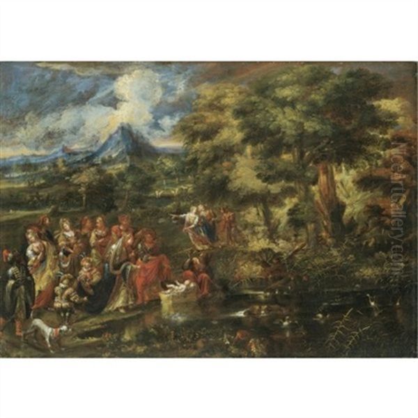 The Finding Of Moses Oil Painting by Pieter Mulier the Younger