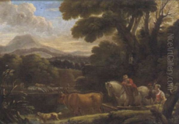 Bewaldete Landschaft Mit Reisenden Oil Painting by Pieter Mulier the Younger