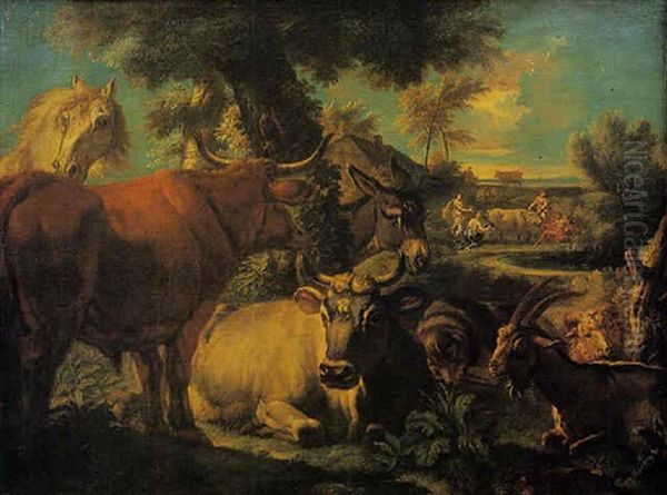 Paesaggio Con Animale I Io Sotto Forma Di Giovenca Oil Painting by Pieter Mulier the Younger