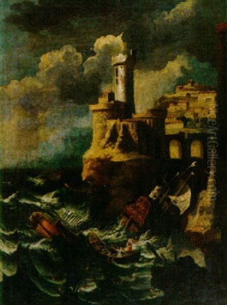 Schiffbruch Oil Painting by Pieter Mulier the Younger