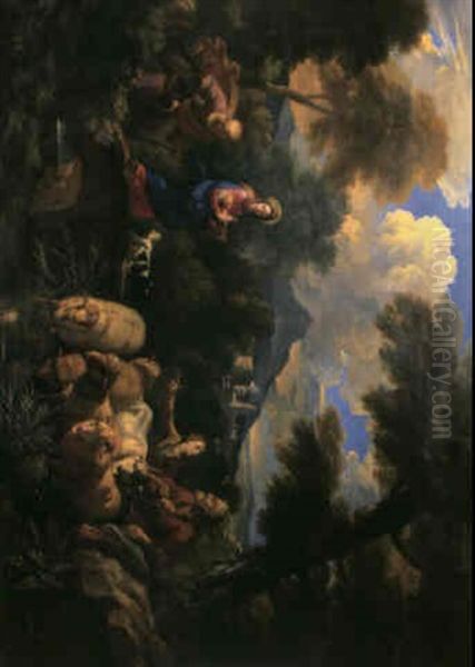 The Flight Into Egypt by Pieter Mulier the Younger