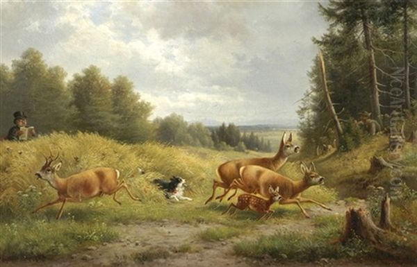 Ein Gestorter Purschgang Oil Painting by Moritz Mueller the Elder