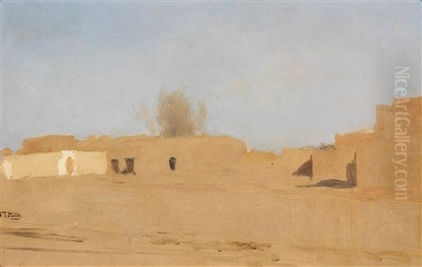 Cairo Scene Oil Painting by Carl Leopold Mueller