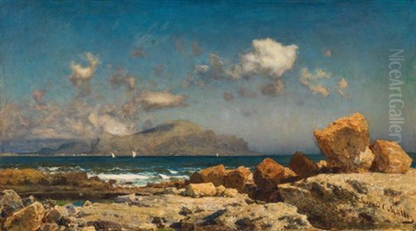 Strand Von Palermo Oil Painting by Carl Leopold Mueller