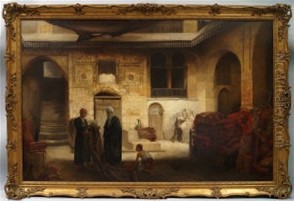 The Rug Merchant Oil Painting by Carl Leopold Mueller