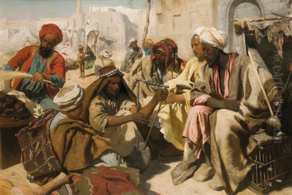 Marche Au Caire Oil Painting by Carl Leopold Mueller