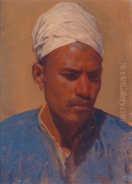 Portrait Eines Eseltreibers Oil Painting by Carl Leopold Mueller