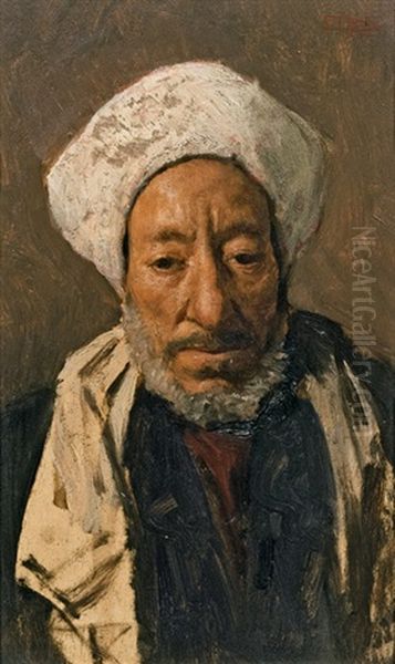 Kaufmann Von Cairo Oil Painting by Carl Leopold Mueller