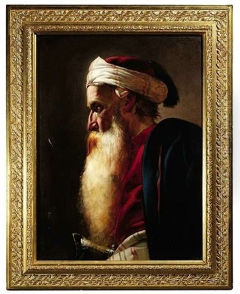 Bildnis Eines Bartigen Orientalen Oil Painting by Carl Leopold Mueller