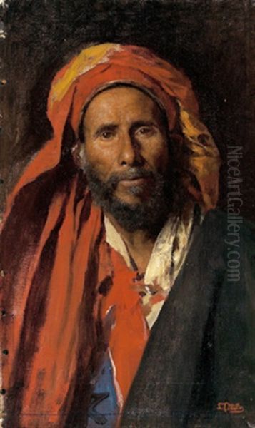 Portrait Eines Orientalen Oil Painting by Carl Leopold Mueller