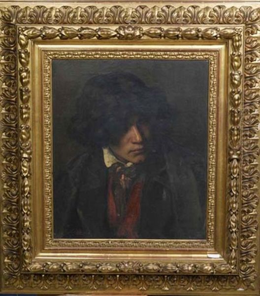 Portrait Eines Mannes Oil Painting by Carl Leopold Mueller