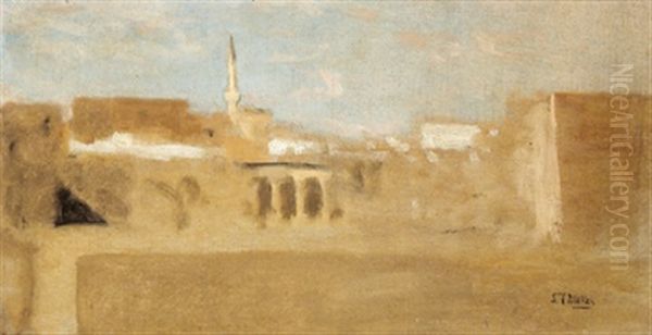 Stadtmotiv Aus Dem Orient (sketch) Oil Painting by Carl Leopold Mueller