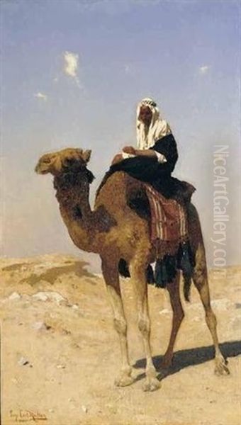 A Bedouin Oil Painting by Carl Leopold Mueller