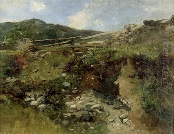 Landschaft Im Mittelgebirge Mit Sandigem Abhang Oil Painting by Carl Wilhelm Mueller