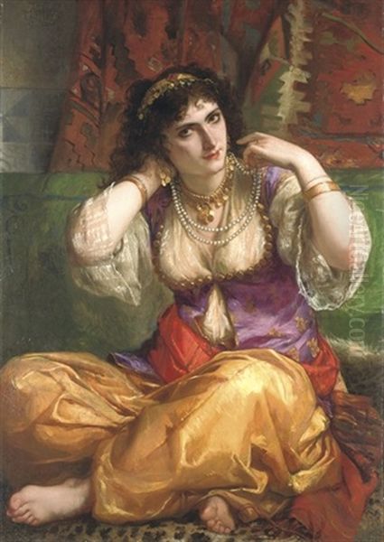 The Odalisque Oil Painting by Charles Louis Lucien Mueller