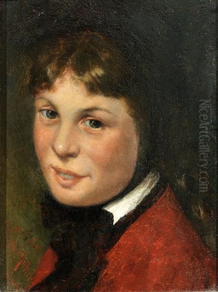 Portrait Eines Madchens Oil Painting by Ernst Immanuel Mueller