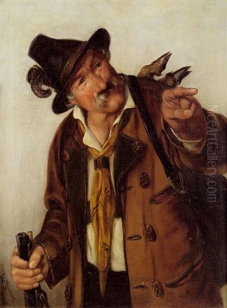 Der Gamsjager Oil Painting by Ernst Immanuel Mueller