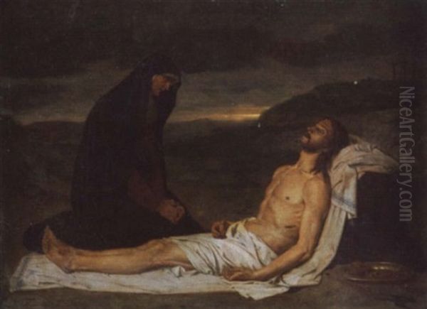 Pieta Oil Painting by Franz Mueller