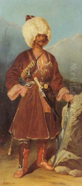 Kaukasier Oil Painting by Franz Mueller