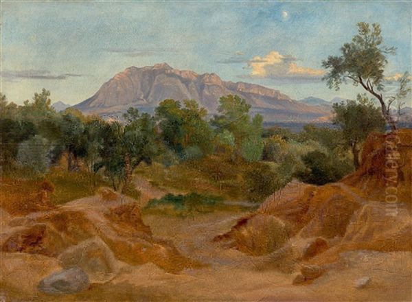 Der Monte Soratte Oil Painting by Friedrich Burghard Mueller