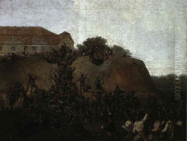 Szene Aus Der Schlacht Bei Dresden 1813 Oil Painting by Gustav Otto Mueller