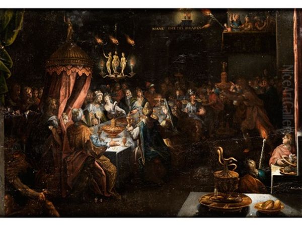 Das Fest Des Belsazar Oil Painting by Jan Harmensz Muller