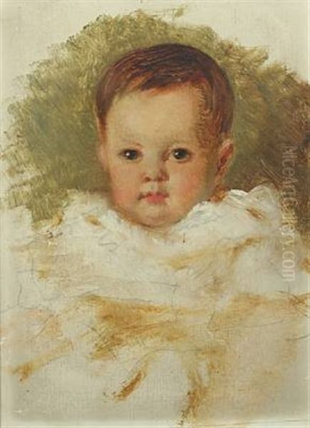 Portrait Of A Child Oil Painting by Karl Friedrich Johann von Mueller