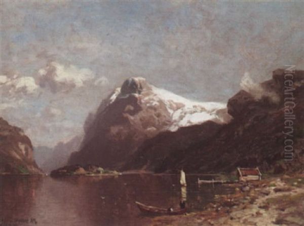 Lys Sommerdag Ved Fjorden Oil Painting by Morten Mueller