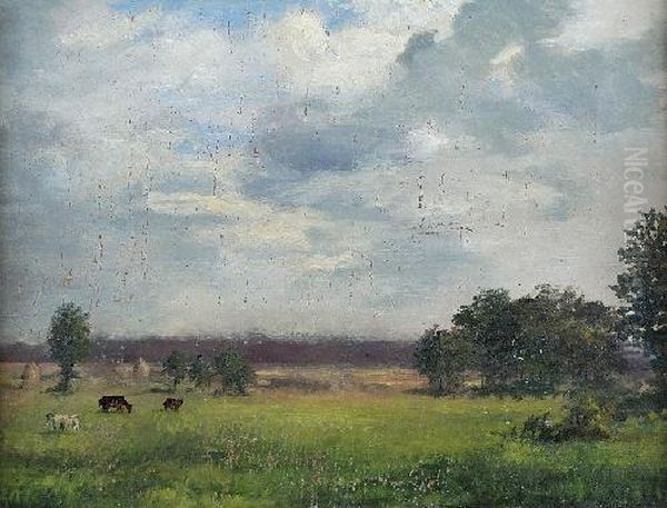 Laka Z Pasacym Sie Bydlem Oil Painting by Anna Bilinska-Bohdanowicz