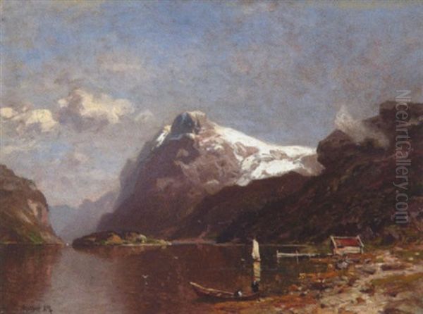 Fjordlandschaft Oil Painting by Morten Mueller