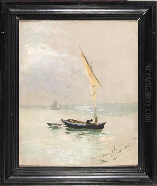 Lodzie W Pourville, 1885 R. Oil Painting by Anna Bilinska-Bohdanowicz