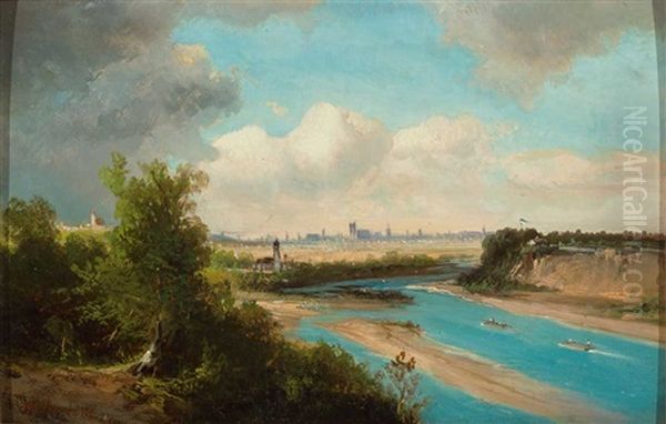 Munchen Von Suden Oil Painting by Rudolph Gustav Mueller