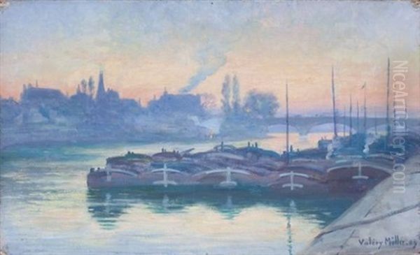 Scene De Port Oil Painting by Valery Mueller