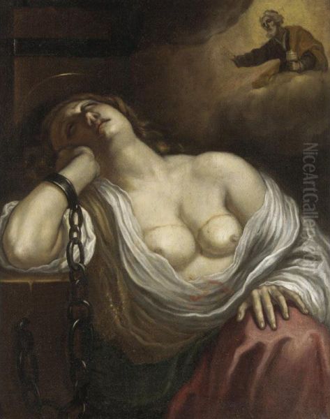 Saint Agatha Oil Painting by Giovanni Biliverti