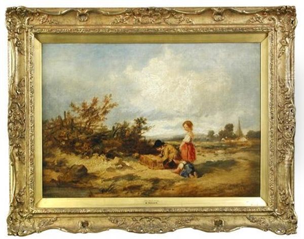 Hampstead Heath-the Bird Trap Oil Painting by William James Mueller