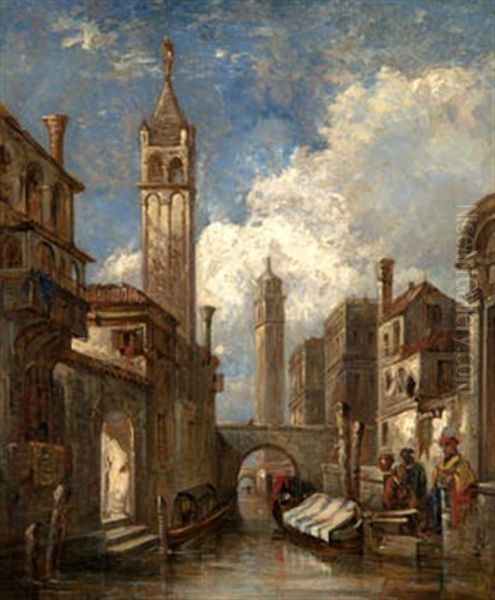 Vista De Venecia Oil Painting by William James Mueller