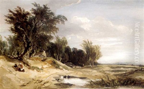 A View Of Gillingham Oil Painting by William James Mueller