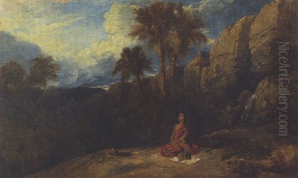 Hagar Und Ismael In Der Wuste Oil Painting by William James Mueller