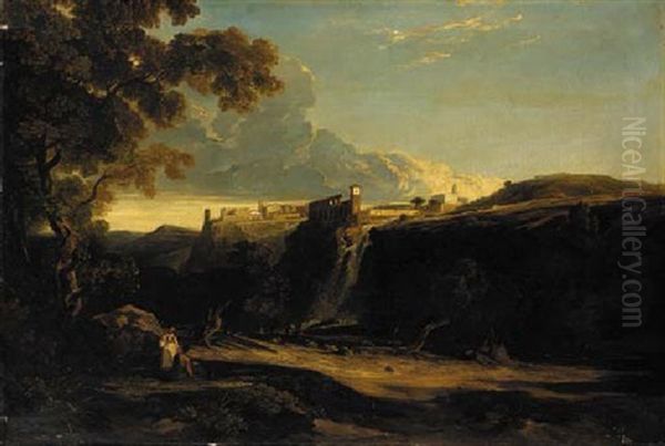 Horace's Villa At Tivoli Oil Painting by William James Mueller