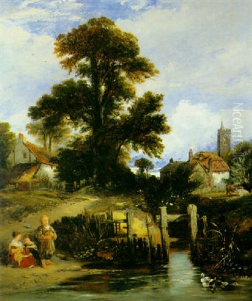 Near Gillingham, The Artist's Birthplace Oil Painting by William James Mueller