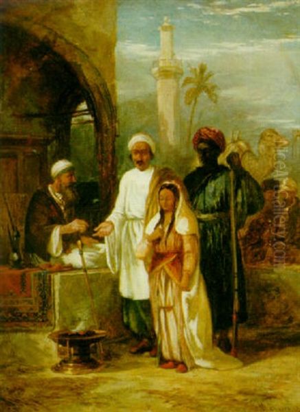 The Bazaar Oil Painting by William James Mueller