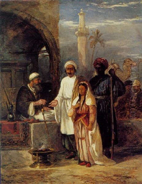 The Bazaar Oil Painting by William James Mueller