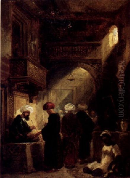 The Opium Seller Oil Painting by William James Mueller