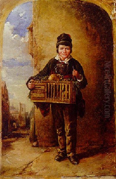 The Street Seller Oil Painting by William James Mueller