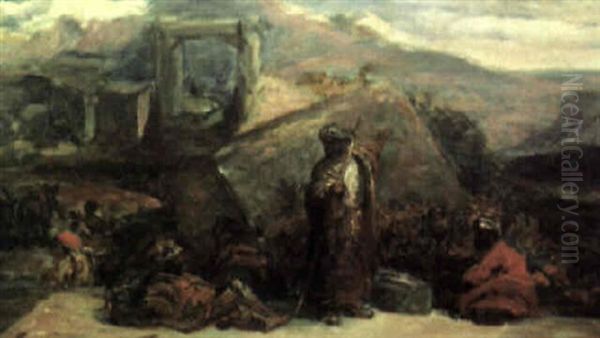 The Arab Encampment Oil Painting by William James Mueller