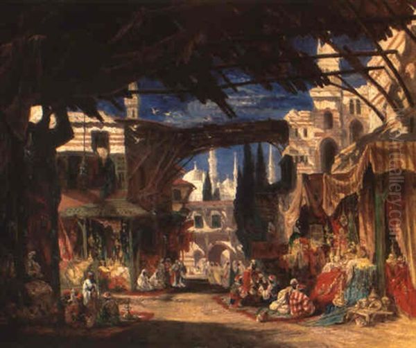 The Souk Oil Painting by William James Mueller