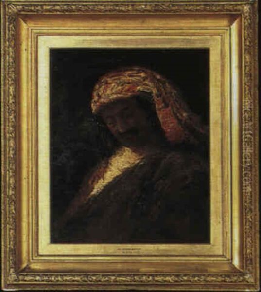 An Arab Sheik Oil Painting by William James Mueller